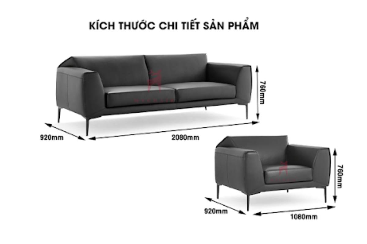 Khái niệm kích thước sofa