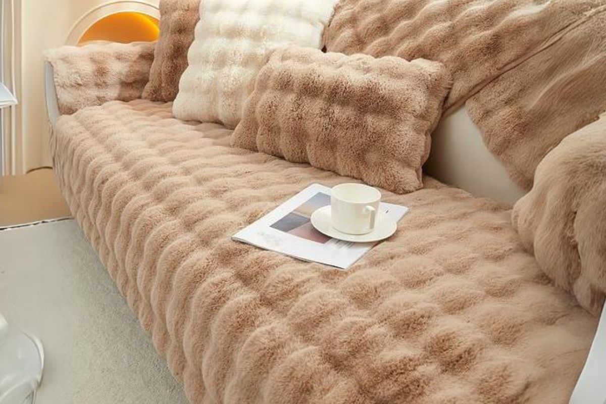 Tấm thảm trải ghế sofa bằng lông cừu