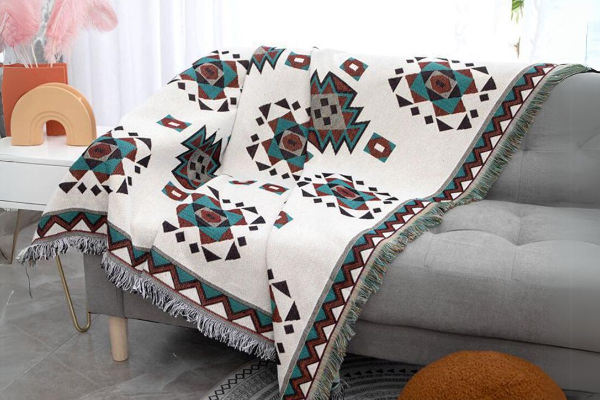 Chăn sofa dệt kim độc đáo